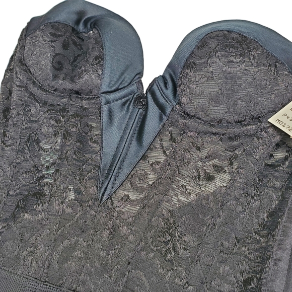 CARNIVAL Vintage Low Back Corset Bra Sz 32A Black NWT - Picture 5 of 8